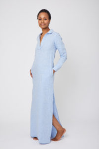 Long Linen Shirt Dress - stay at home wardrobe