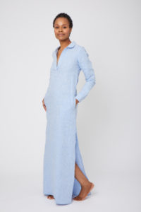 Long Linen Shirt Dress - stay at home wardrobe